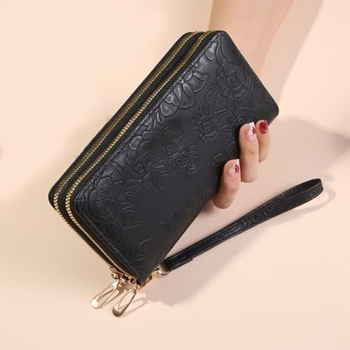 Womens Wristlet Wallet for Women Cute Credit Card Holder Wallet Ladies Clutch Long Purses
