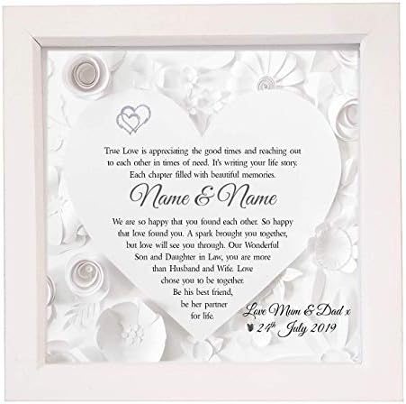 Son and Daughter in Law Poem Print. Your Wedding Day. 8" x 8" Personalised details required.