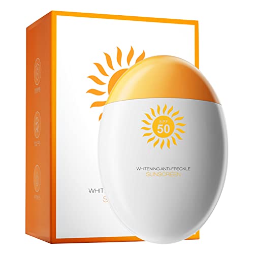 Protector solar Blanqueador Aislamiento Protector solar Leche sudor Húmedo Refrescante No grasoso Ingredientes naturales Hidratante Hidratante No tapado Bruma De Brillos (Yellow, One Size)