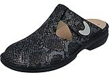 Innenfutter:Leder Finn Comfort Belem Grey (grau) - Clogs - Damenschuhe Pantolette/Zehentrenner, Grau, Leder (Pitone)