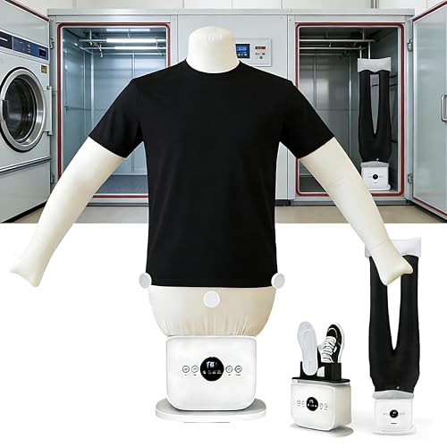 Image of Automatic Ironing Machine 3.0, 3-in-1 Clothing Steamer & Hands-Free Hot Air Dryer for Shirts, Pants & Shoes, Gentle on All Fabrics, Smart Timer & Auto Shut-Off - for Home & Dorm