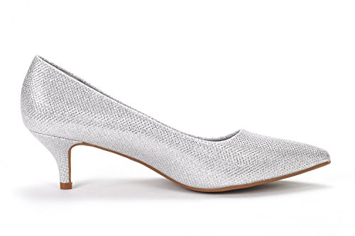DREAM PAIRS Women's Moda Low Heel D'Orsay Pointed Toe Pump Shoes - Image 3