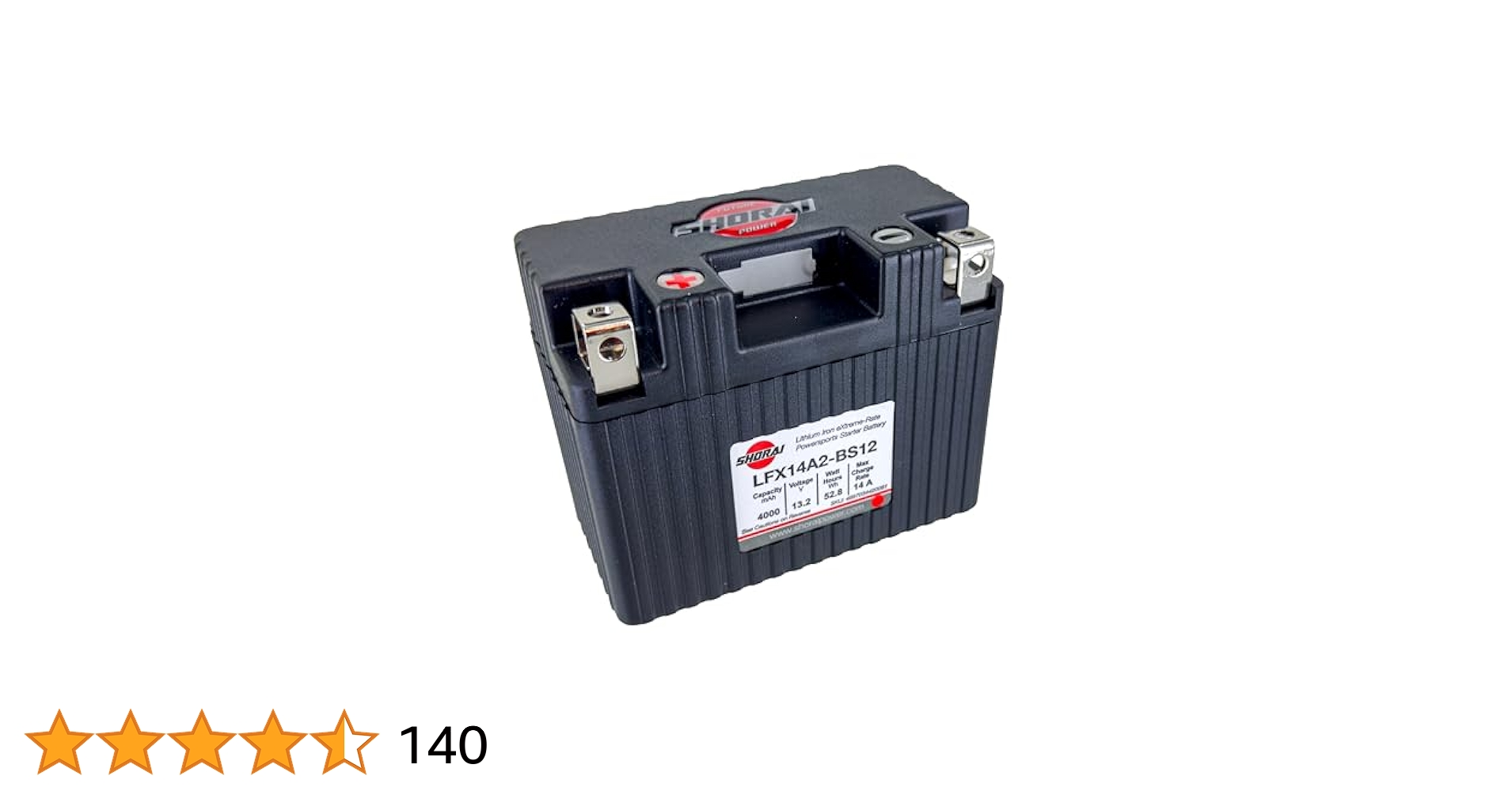 SHORAI LFX14A2-BS12 リチウムバッテリー Amazon.com: Shorai LFX14A2-BS12 Extreme Rate Lithium Iron