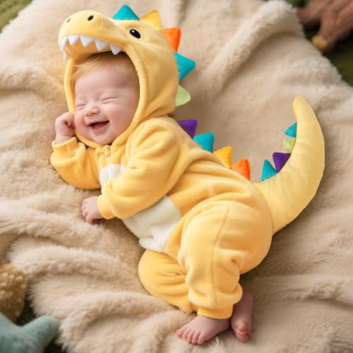 Baby Dinosaur Onesie Costume Halloween Infant Dinosaur Dress Up Outfit — view 2