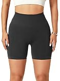 GymNatural Black Biker Shorts Women High Waist Workout Shorts Yoga Shorts Medium