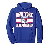 New York Rangers Stripe Royal Blue Officially Licensed Pullover Hoodie