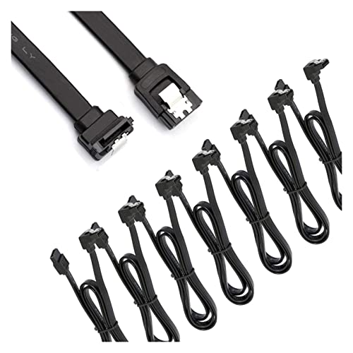 Cable SATA III 6.0 Gbps 40 cm Ángulo 90° Pack 12