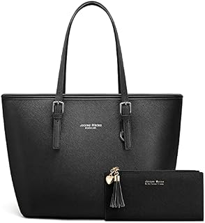 Jocose Moose Women Handbag Laptop Tote Bag Large PU Leather Shoulder Bag Designer Lightweight Computer Tote Bag, Gift with a Ladies Purse