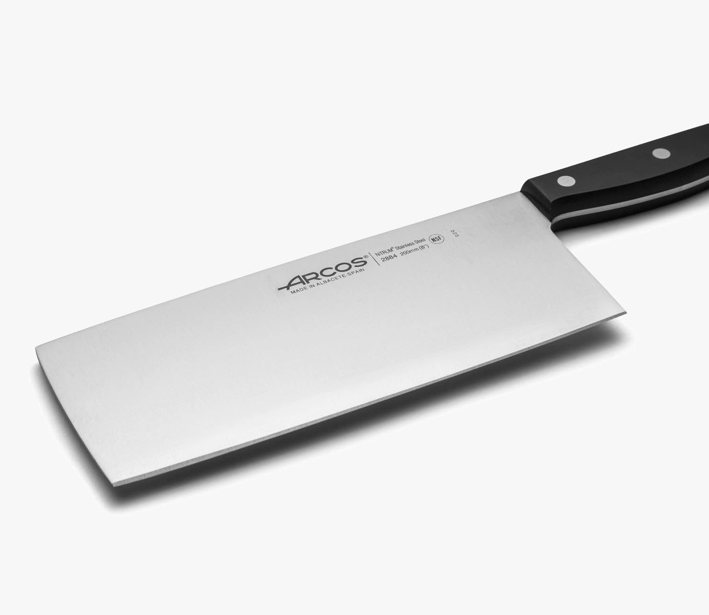 Arcos Fleischermesser Nitrum Edelstahl mit 20 cm Klinge - Ergonomischer Griff aus Polyoxymethylen, Ideal für Langanhaltenden und Schweren Gebrauch - Schwarz, Serie Universal