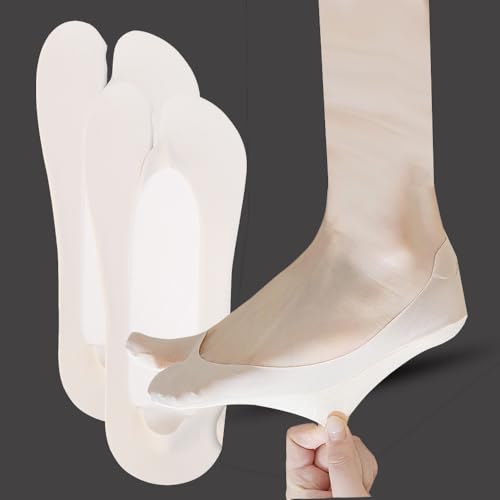 1Pair Breathable Cotton Invisible Crew Socks Low Cut Elastic Non-slip Two Toe Socks Simple Separate Toe Boat Sock Women