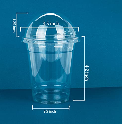 Image of Golden Apple Cup series, 12oz-50sets Plastic clear cups with Dome lid no hole