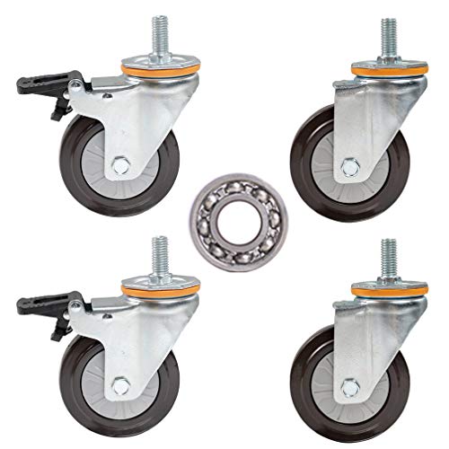 Roulette pivotante silencieuse M16 supportant 112 kg pour déplacer sans effort tout équipement