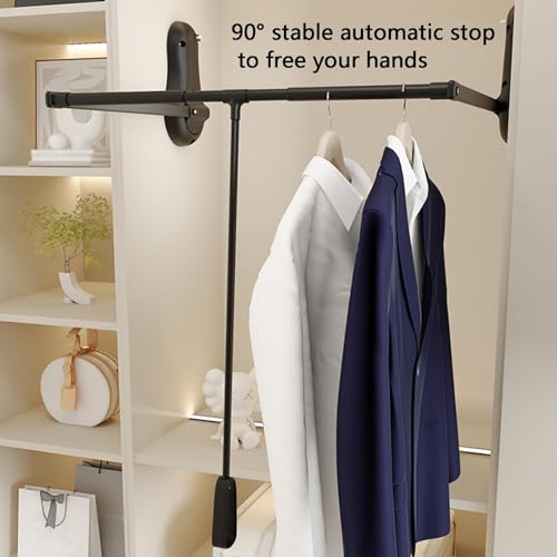 Tringle de penderie rétractable latérale extensible pour suspendre les vêtements - 3