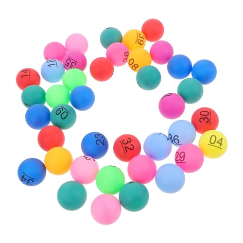 Bolas de bingo numeradas de plástico resistente con colores vivos 1