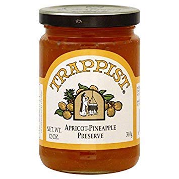 Trappist Apricot Pineapple Preserves - All Natural 12 oz.