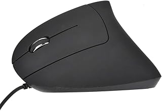 Denash USB Wired Left Hand Vertical Mouse,Third Gear Adjustable Resolution Ergonomic Gaming Mouse,1600DPI Left Handed Optical for Wrist