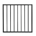 US Door & Fence Pro Series 3 ft. W x 2.6 ft. H Black Steel Fence Gate