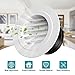 HG Power Soffit Vents 4 inch, Round Vent Cover with Built-in Screen Mesh, ABS Louver 4” Exhaust Vent for Exhaust Fan, HVAC Ducting, Bathroom, Kitchen, Garage Use, 100mm, White