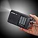 Retekess TR605 AM FM Radio Portable, Retro Transistor Radio Powered by 1200MAh Rechargeable Battery, with Flashlight for Camping Emergency Kit (Black)