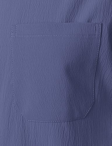 Image of JEMITOP Mens Stretch Wrinkle Free Texture Shirts