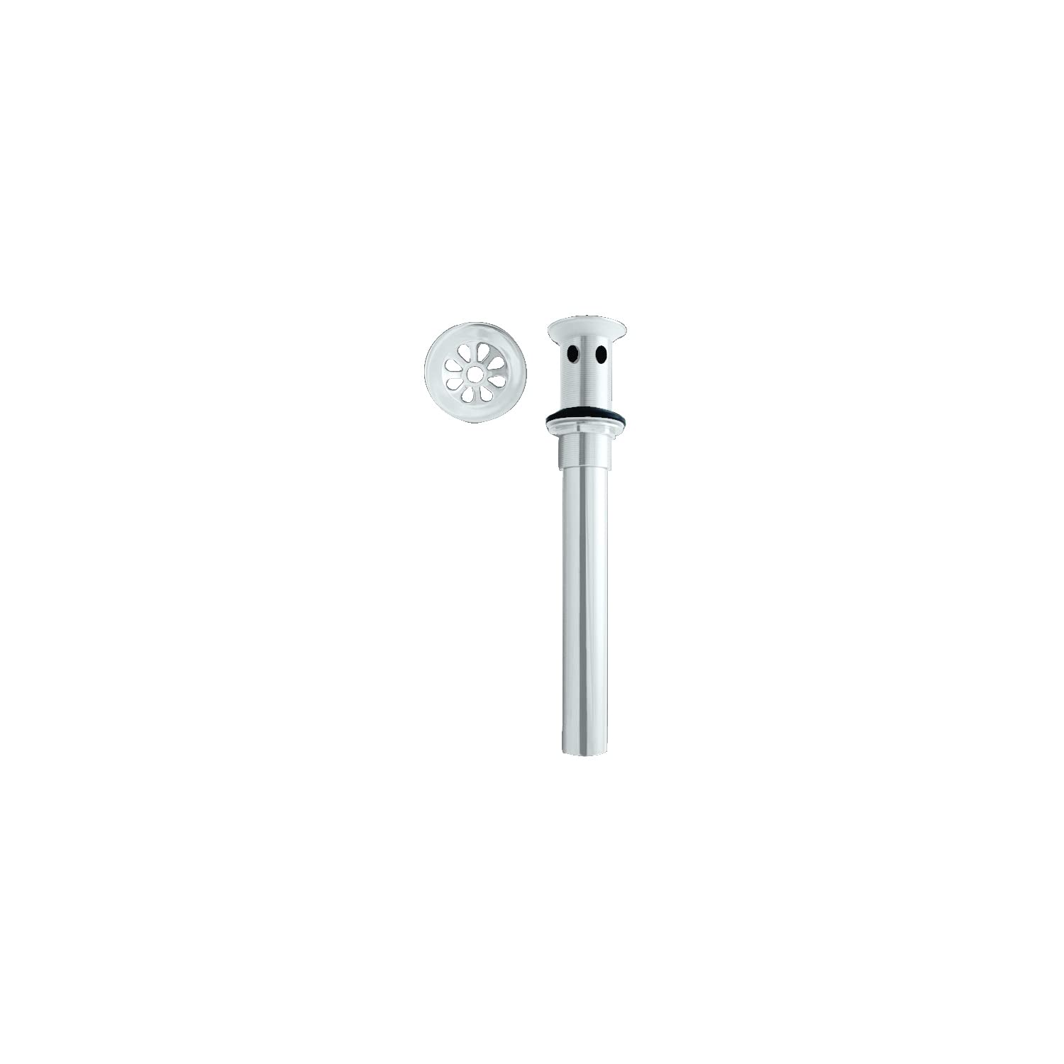 Égouttoir de toilette blanc Westbrass D411A-50 bonde d'évacuation lavabo avec trop-plein apparent