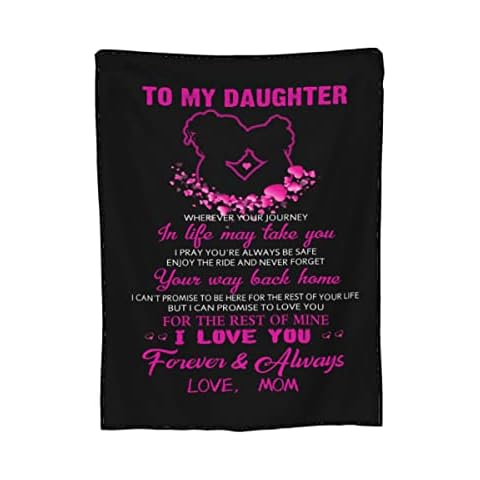 Gift to My Daughter Blanket from Dad, Soft Cozy Personalized Flannel Throw Blanket , 50"x60" Cover