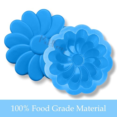 Image of MoldBerry Silicone Sunflower Bento Cake Mold - Non-Stick, Reusable Baking Pan for Mini Cakes, Muffins & Desserts - Flower Shape Bakeware for Oven, Microwave & Freezer - Easy to Clean