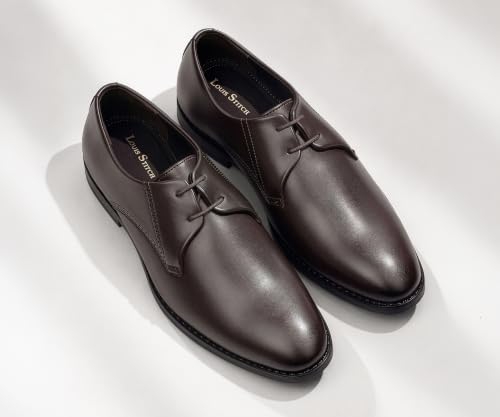 Image of LOUIS STITCH Men's Formal Lace-Up Derby Shoes | Formal Lace-Up Shoes for Men | Business & Occasion Wear | LSVSPL-2