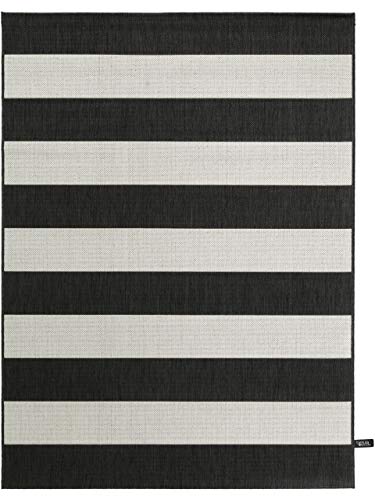 Benuta In- & Outdoor Teppich Metro Flachgewebe Modern Wetterfest Schwarz 120x170 cm -...