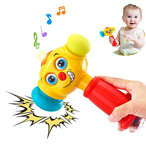 Image of VATOS Musical Light Hammer Toy for Babies 12-18 Months - Infant Hammer with Sounds and Lights for 1 Year Olds