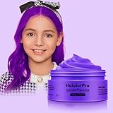 HaiolorPro Purple Hair Color Wax, Temporary Hair Color Wax, Temporary Hair Dye for Dark Hair, Washable, Kids, Halloween, Cosplay, Party, Girls