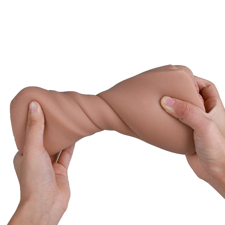 Giocattolo per masturbazione realistico con vulva, vagina tascabile da 16 cm in TPE, giocattolo sessuale per uomini, struttura interna 3D della vagina con labbra