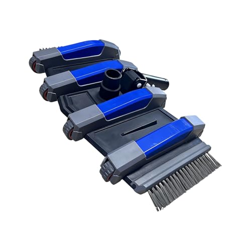 Cabezal de aspiradora para piscina, cabezal de limpieza con ruedas de 35,56 cm, cabezal de aspiradora para piscina, para spa, césped, jardín, terraza, limpieza de manguera de natación