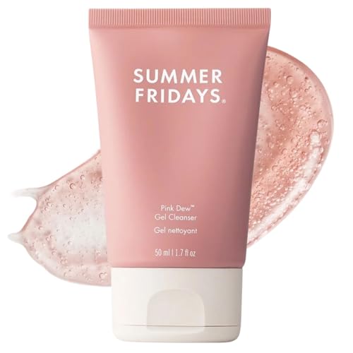 Summer Fridays Pink Dew Gel Facial Cleanser - pH-Balanced Foaming...