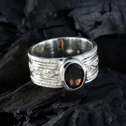 Image of 55Carat Choose Your Color Genuine Gemstone Sterling Silver Ring Band Vintage Handmade Jewelry Sizes 5-12