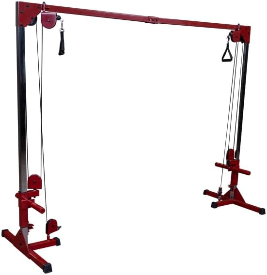 Cable Crossover Exercise Machine, 2" Olympic Sized Weight Carriage Dual Pulley Cable Machine for Strength Training, Midnight Black