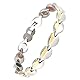 N+Nitrolube Magnetic Bracelet Women’s Health Energy Magnetic Bracelet Ideal as Pain Relief, for Arthritis & Carpal Tunnel Syndrome (18.5 cm, Silber&Gold)