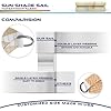 Windscreen4less 10' x 12' Waterproof Sun Shade Sail Straight Edge Outdoor Canopy Cover UV Block for Lawn Patio Backyard Garden Deck Pergola (Beige) #4