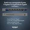 NETGEAR (GS108MX) Switch10GB Ethernet, Ports 10G Multi-Gigabit , 1 Ports SFP+ Multi Gig, Protection Prosafe, Garantie à Vie Parfait pour Les PME et TPE, Position Bureau ou Rackable