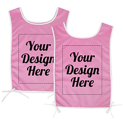 TopTie (Price/Piece) Custom Adult Sports Event Vest with Ties Polyester 2-Tone Golf Tournament Caddie Bibs