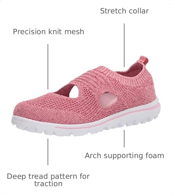 Image of Propet Womens TravelActiv Avid Walking Walking Sneakers Shoes - Grey
