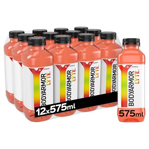 BODYARMOR Lyte Watermelon, Bebida Hidratante Sabor Sandía con Electrolitos - Pack 12 Botellas, 575 ml
