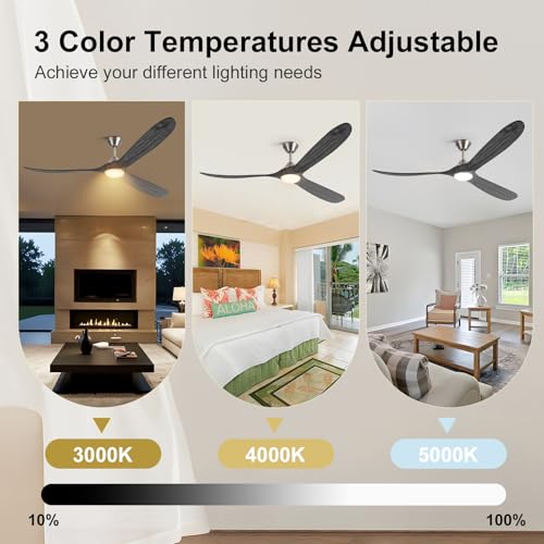Image of Large Ceiling Fan with light, 70 inch Outdoor Ceiling Fans for Patio