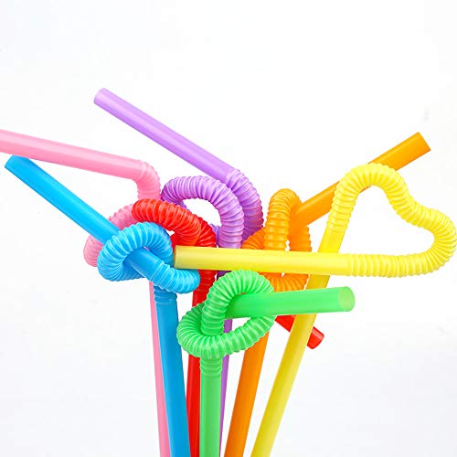 Pitillos plásticos desechables coloridos 300 pcs miniatura 3
