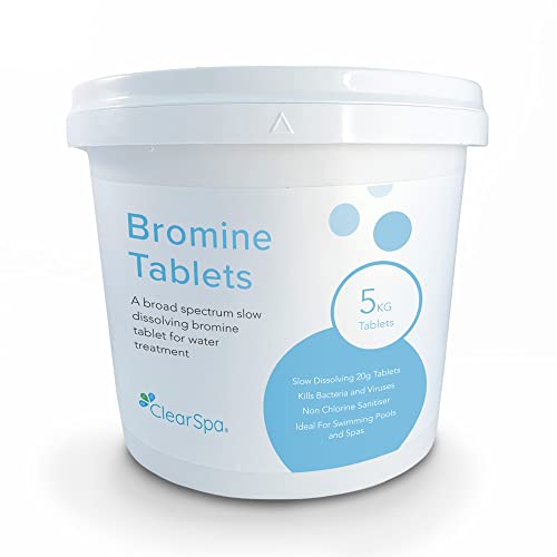 ClearSpa Bromine Tablets 5kg - Slow Release - Suitable for Hot Tub, Spa and Swimming Pool Water Treatment