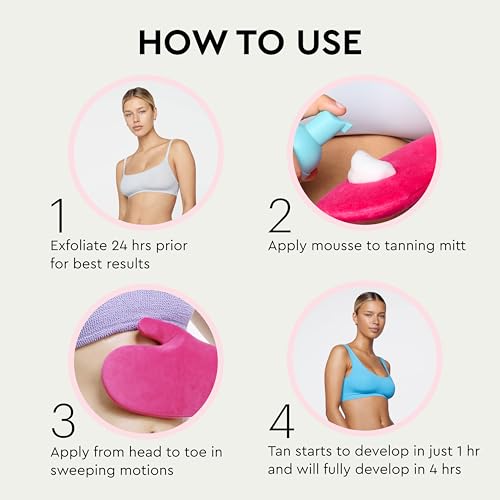 tanologist self tan mousse- dark fast-developing transfer-proof clear self tanner for face amp body smells great lasts 7 days natural amp not orange vegan formula 676 fl oz