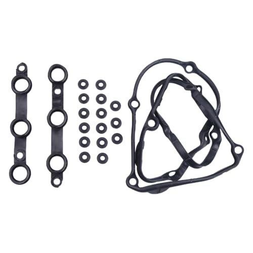 Image of Valve Cover Gasket Set 11129070990 Compatible with BMW E39 E46 E53 | 323I 328I 330I 325I 528I 525I X5 E83 11121437395 11120030496