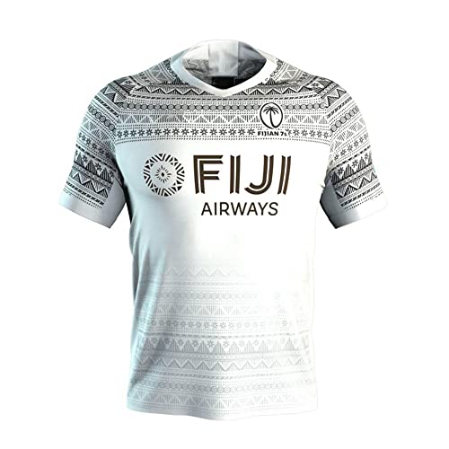 ASCAEL 2020 Fiji 7 S Home Away Rugby Jersey Camisetas de rugby para hombres Ropa deportiva de ajuste regular, a, L