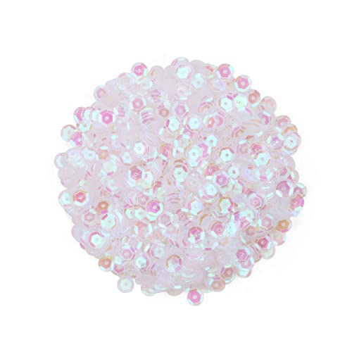 Naler Sequins pour Couture, Kit de 2800 Pièces Paillette Loisirs Créatifs pour DIY Bricolage Fabrication d'Artisanat Décoration Vêtement Mariage 6MM Transparent