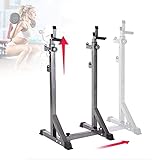 Split Squat Rack Ajustable Balancín Holder Banch Press Pull Up Peso Rack Fácil de Instalar Entrenamiento Bíceps Equipo Fitness